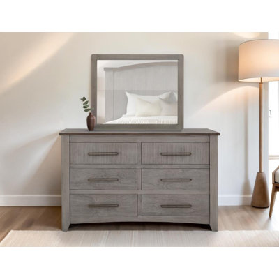 Commode Ridge à 6 tiroirs avec miroir