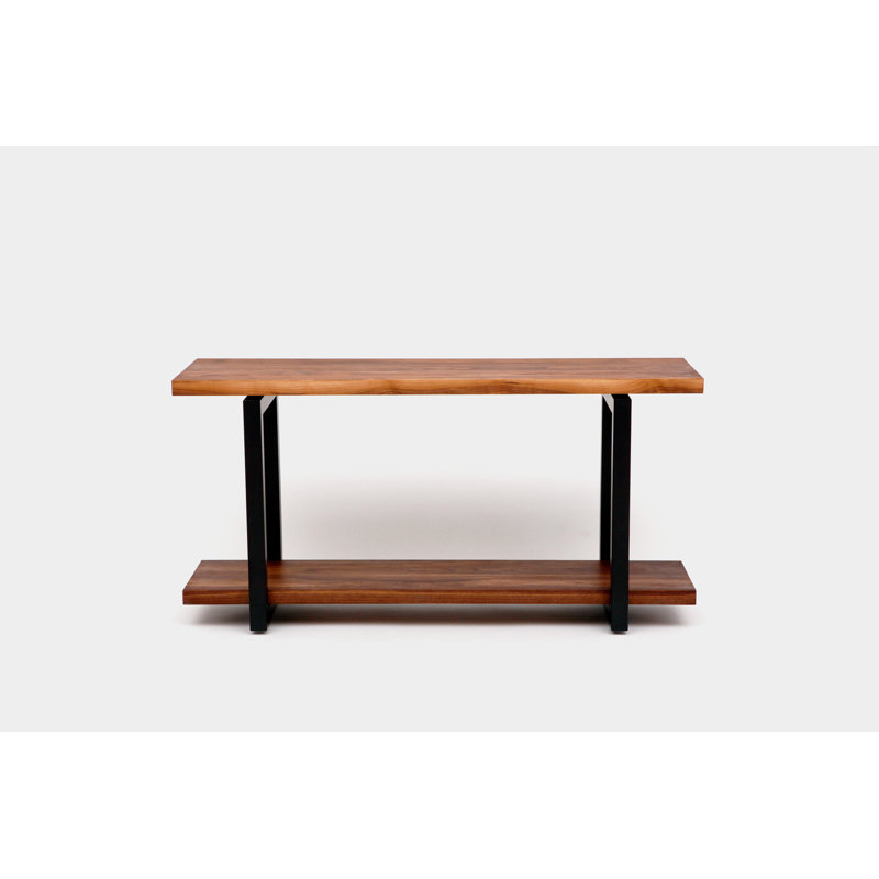 Gax Solid Wood Console Table, 30" H x 48" W x 18" D, Matte Black