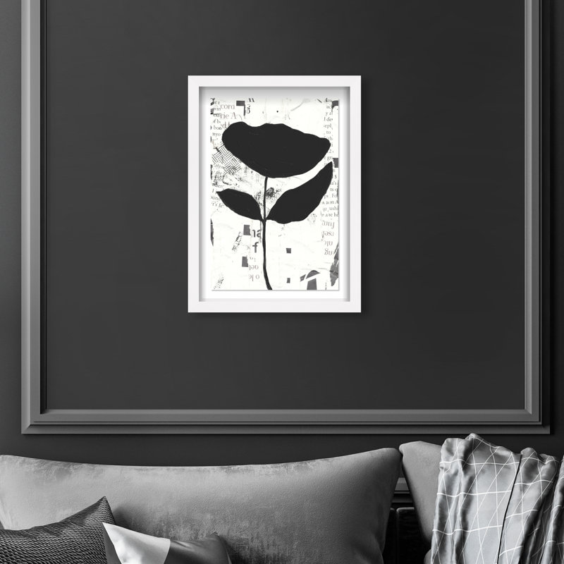 Single Tulip Print by Oliver Gal, 55.5"H x 37.5"W, White Shadowbox