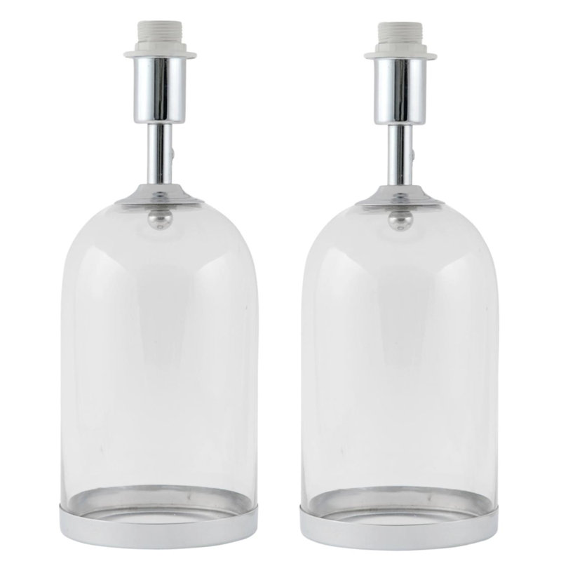 Axelrad Glass Table Lamp, Polished Chrome