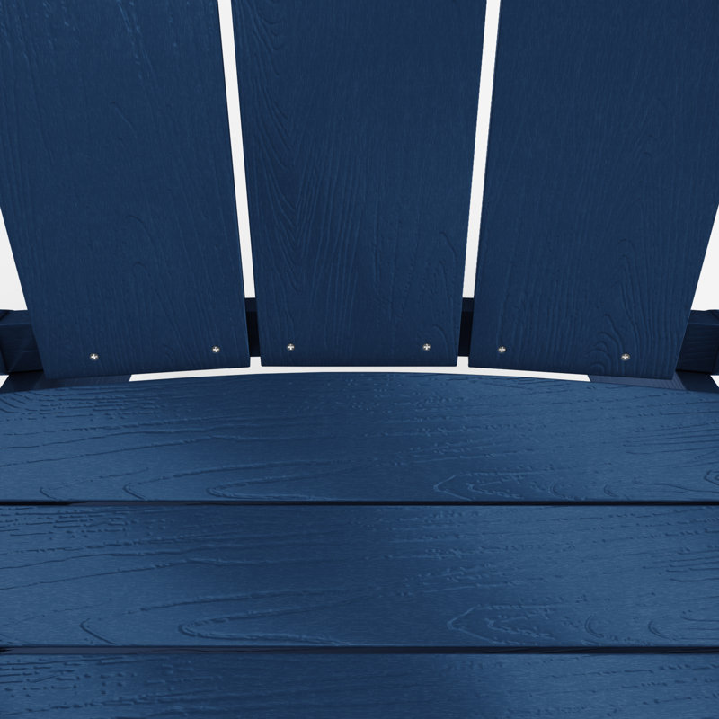 Allurine Foldable Outdoor Adirondack Chair, Navy Blue