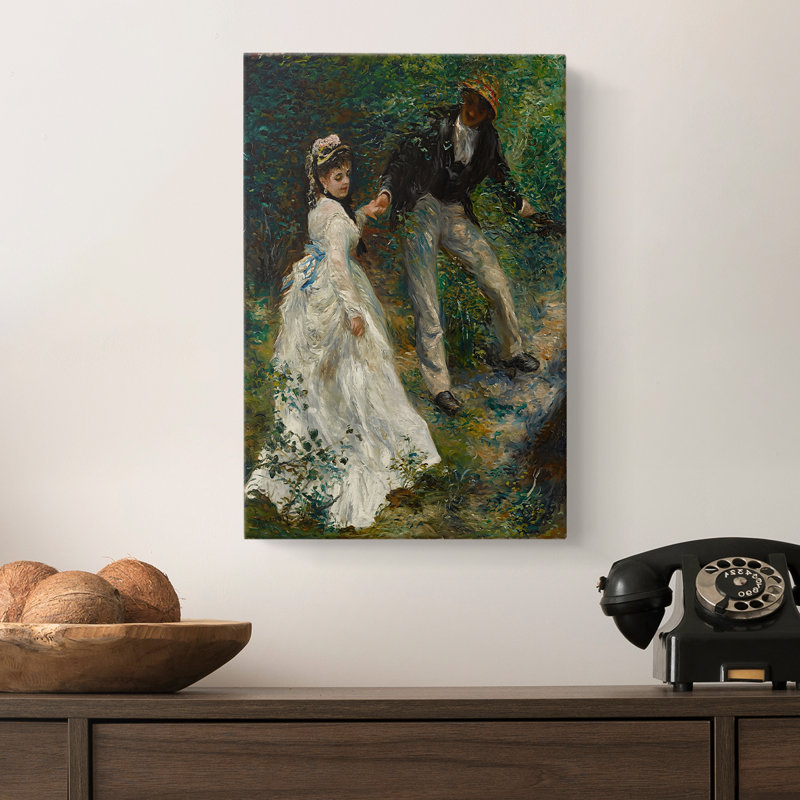 La Promenade - Toile tendue avec châssis par Pierre-Auguste Renoir, 8 x 12
