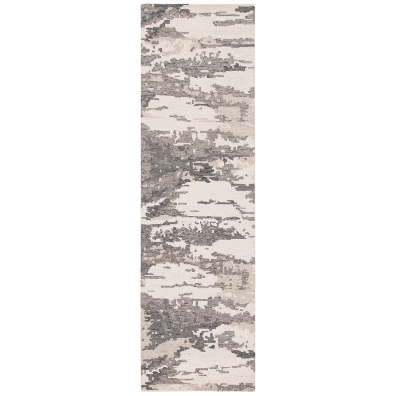 Tapis en laine touffeté à la main Miia, Tapis de couloir 2 pi 3 po x 14 pi