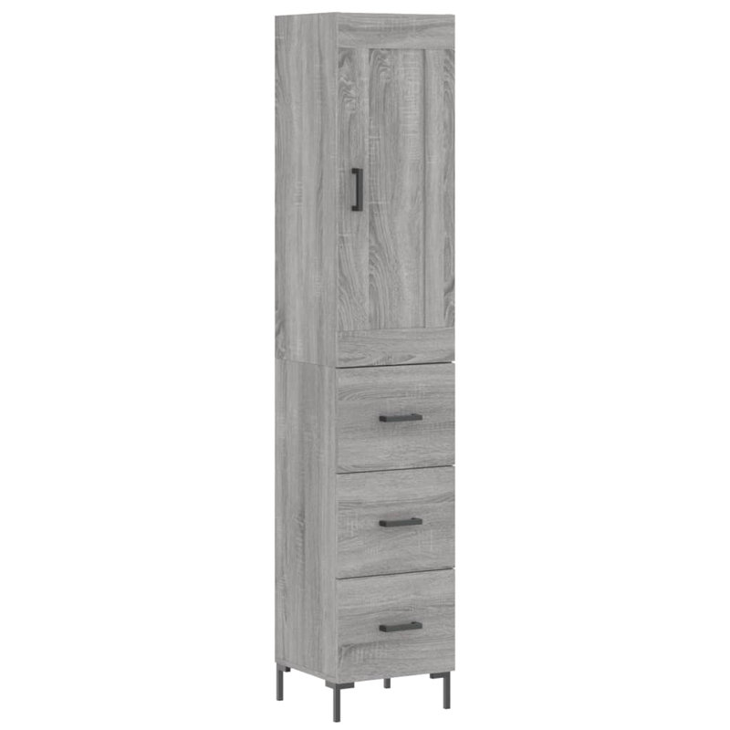 34.5cm Sideboard, Grey Sonoma