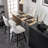Bar Height Swivel Bar Stools with Back, Upholstered Tall Bar Chairs, Solid Wood Frame with Nailhead Trim, Set of 4-89112580-89112581