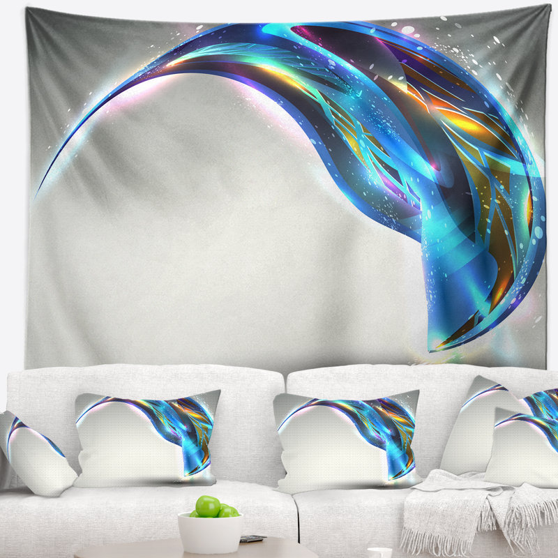 Tapisserie fantaisie abstraite fantastique, H 32 po x l 39 po