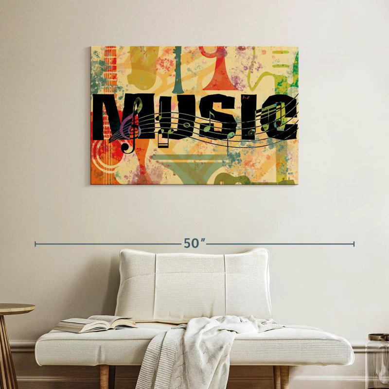 Abarca Retro Music Collage, 26" H x 39" W