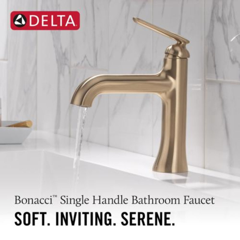 Single Handle Bathroom Faucet, Lumicoat Champagne Bronze