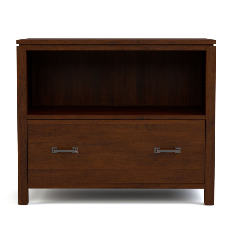 Dwyer One-Drawer File With Hutch, Bronze