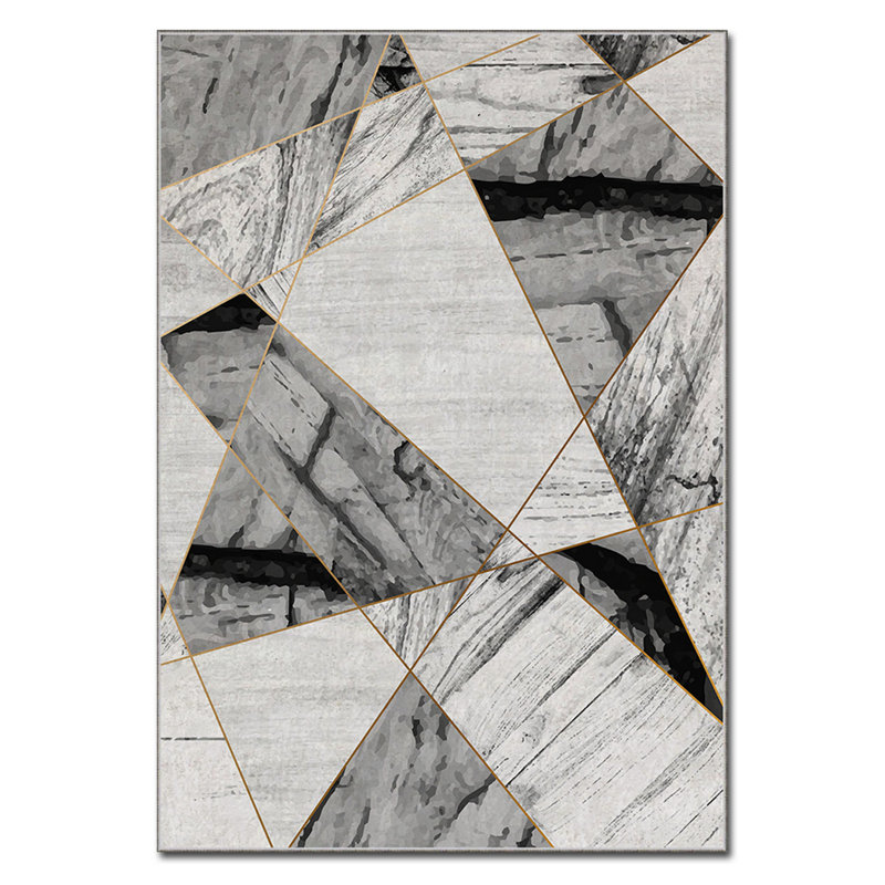 Luxurious Velvet Area Rug, 4.6 x 7.2 Feet | 100% Polyester, 740 g/m² | Non-Slip Felt Dot Underside, Machine Washable | Digital Print Design, Easy to Clean, Perfect for Living Room & Bedroom Décor