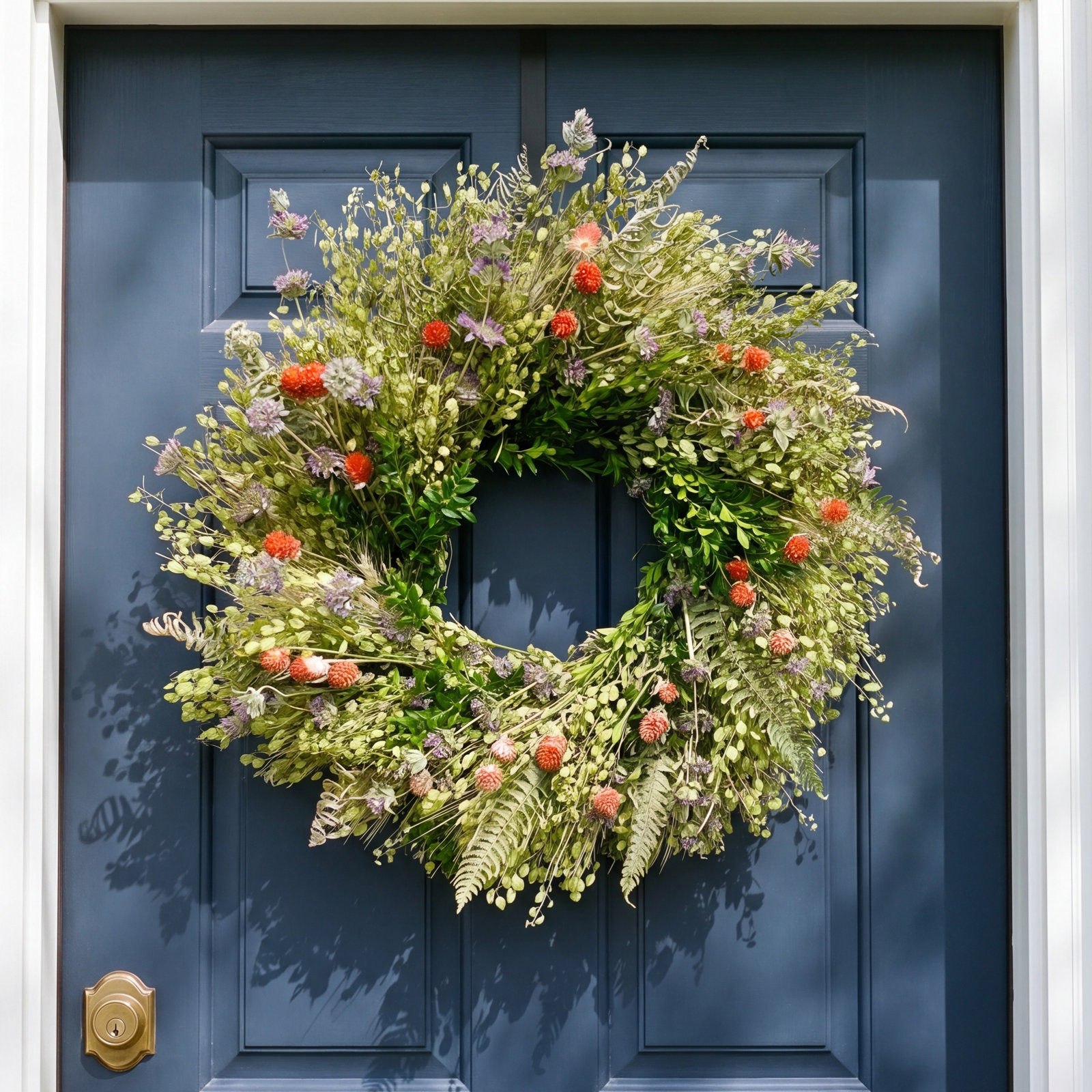 Handcrafted Dried Wreath, 30" H x 30" W x 5" D