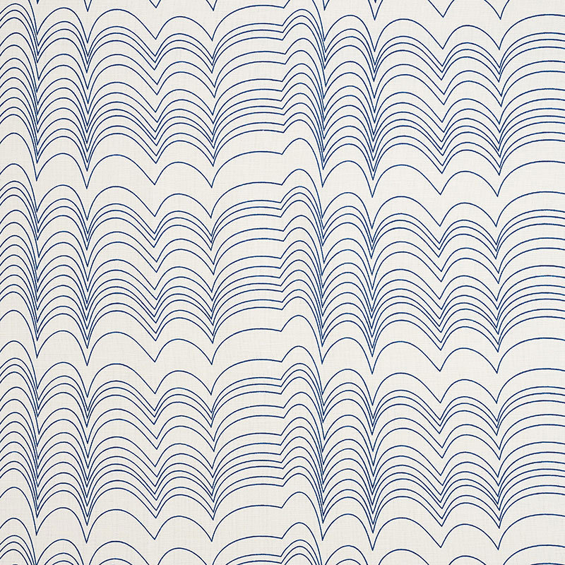 Schumacher x Studio Bon Richter Fabric, Blue