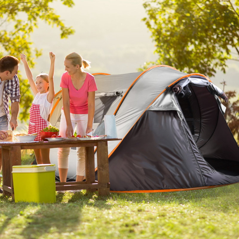 Tente escamotable pour 5 à 8 personnes, Brun
