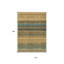 Tapis extérieur lavable rayé brun 10 pi x 14 pi