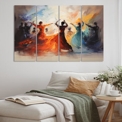 «Soulful Dancing I» sur toile, reproduction de 4 pièces
