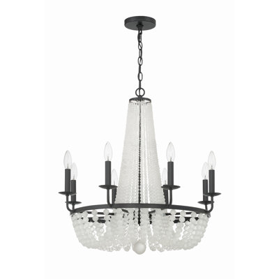 Lustre empire classique à 8 lumières Laursen