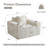 43'' W Oversized Corduroy Armchair With Pillow, Compression Single Sofa Upholstered Couch With 2 Cup Holders For Living Room, Bedroom, Apartment, Office-297573160