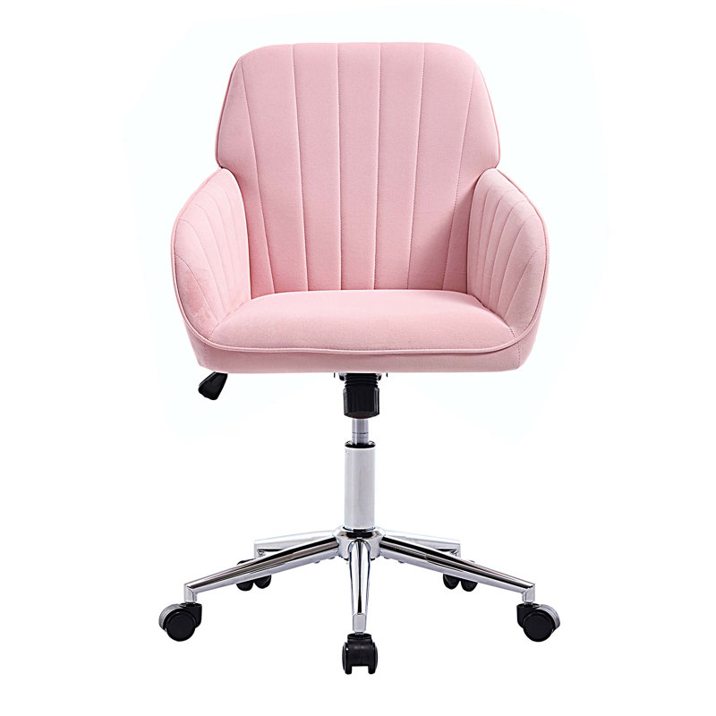 Fauteuil ergonomique pivotant, dossier en velours, fauteuil de bureau réglable