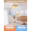 Ventilateurs de plafond avec lumières, ventilateur de plafond Boho de 20 po avec plafonnier encastré, cage en rotin fermée avec 6 vitesses, télécommande pour chambre de bébé