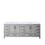 Meuble-lavabo double 84 po X P 22 po D, avec plateau en marbre de Carrare-117978873
