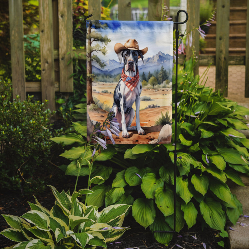 Drapeau Cowboy Welcome Garden, Grand danois