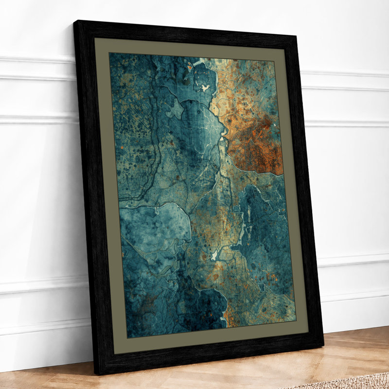 Weathered Decay Industrial - Framed Print, A3 - 42.0 x 29.7 cm, Black