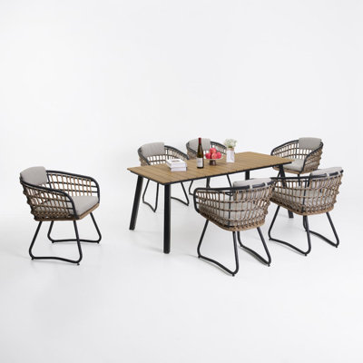 Ashville 7-Piece Outdoor Wicker Dining Set