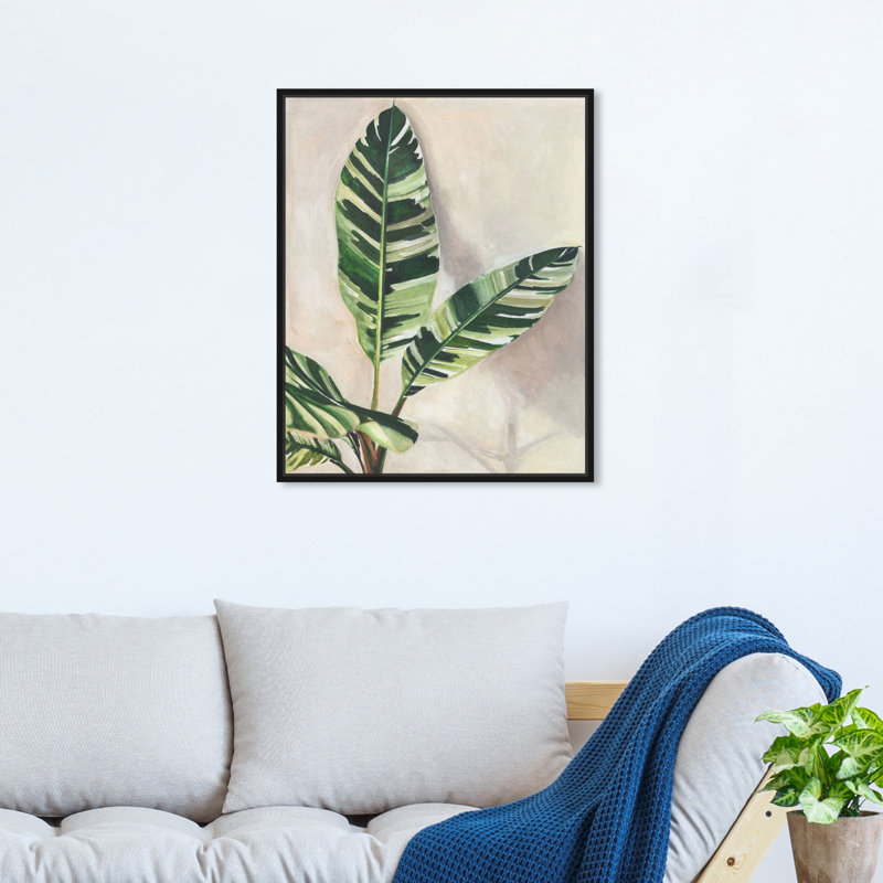 Jolies plantes I - Impression sur toile, Toile avec cadre flottant noir, H 21 po x l 17 po x P 1,8 po
