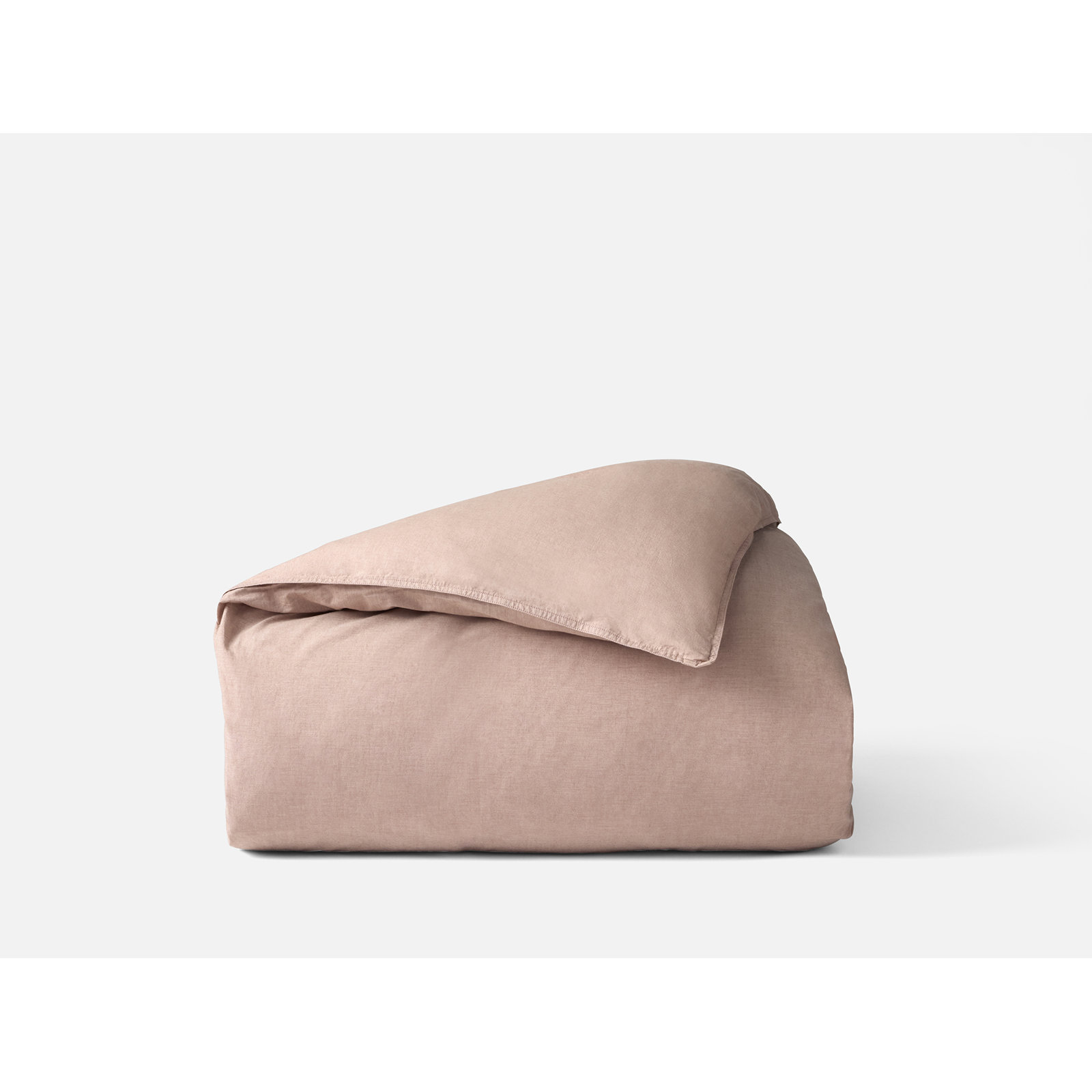 Organic Cotton Percale Duvet Cover, King/Cal King Duvet Cover, Praline Chambray