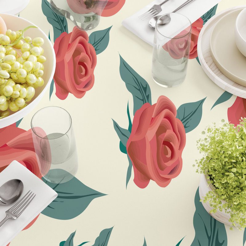 Floral 85 Cotton Tablecloths, 84" x 60"