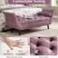 Bouton mauve - Repose-pieds rembourré avec 2 coussins amovibles et pieds en bois massif pour un confort accru dans la salle à manger-740216714