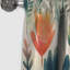 Motif floral scandinave bleu sarcelle - Rideau abstrait - Rideau occultant - 1 panneau-610703826