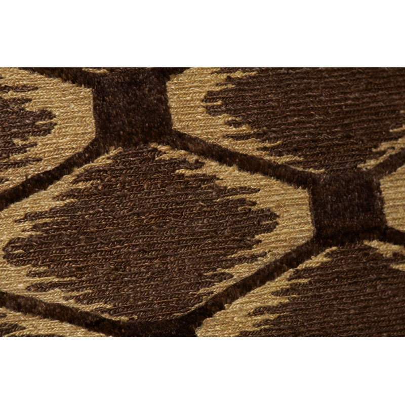 Geometric Area Rug in Brown