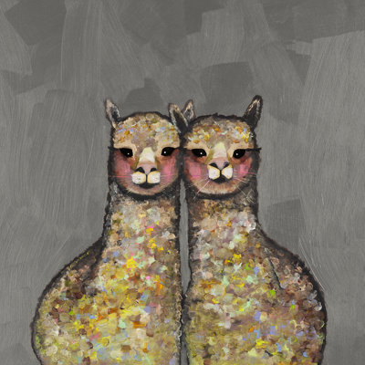 " Alpaca Duo " by Eli Halpin Painting Print