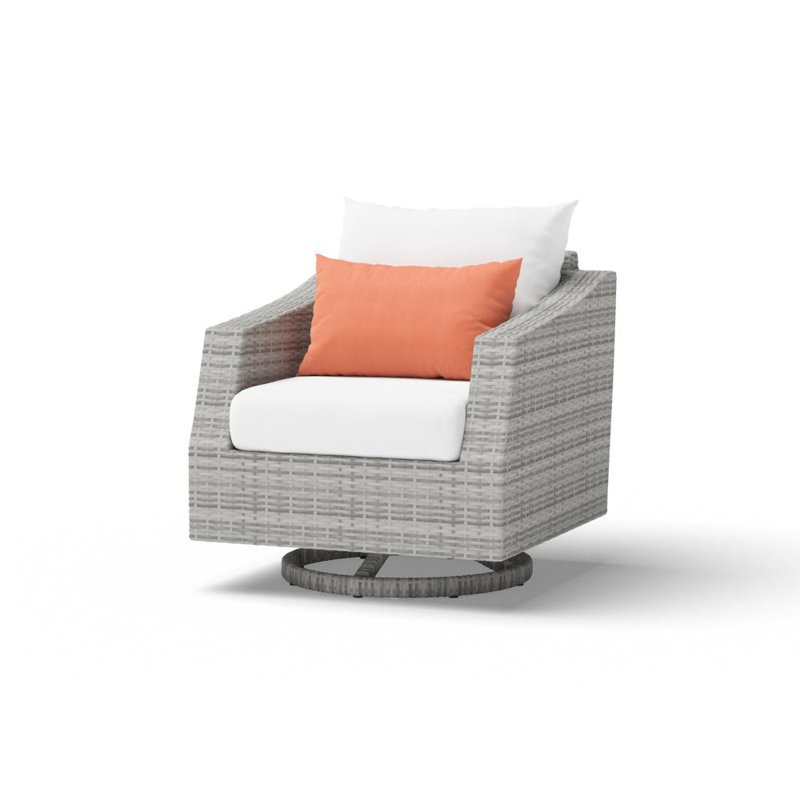 Cannes 6 Piece Love and Club Deep Seating Group with Cushions, Cast Coral Sunbrella® Plainweave