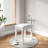Vanity Stool Makeup Bench Dressing Stool With Cushion And Solid Legs,White
