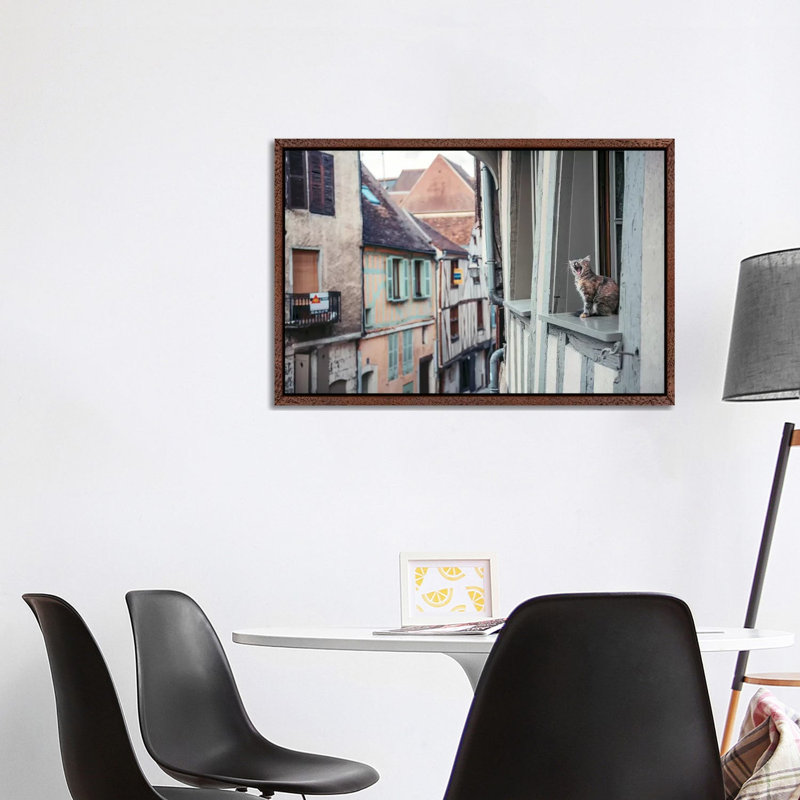 Territory by Timothy Entropy - Print on Canvas, 66.04cm H x 101.6cm W x 3.81cm D, Classic Brown Wood Floater Framed