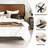 Ines Bed Frame with Vegan Leather Upholstered Headboard-1371278791-1371278785