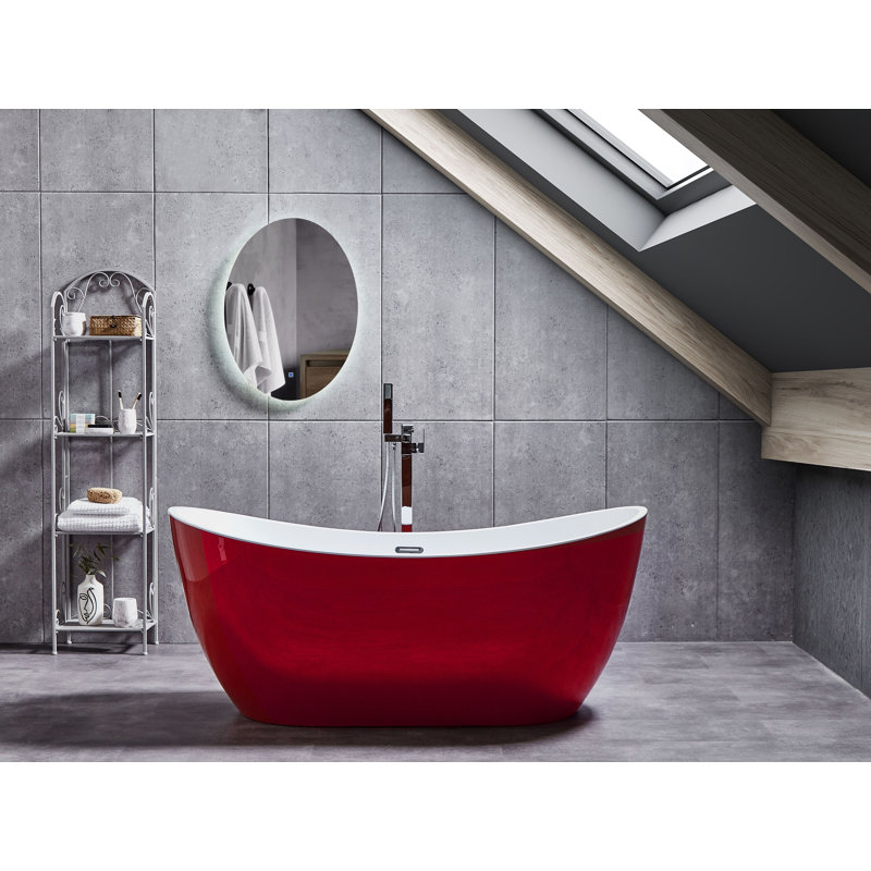 Metcalfe x Freestanding Standard Acrylic Bathtub, 590cm H x 1800cm L x 780cm W