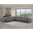 8-Piece L-Shaped Power Reclining Sectional In Genuine Leather – 3 Recliners-116989725