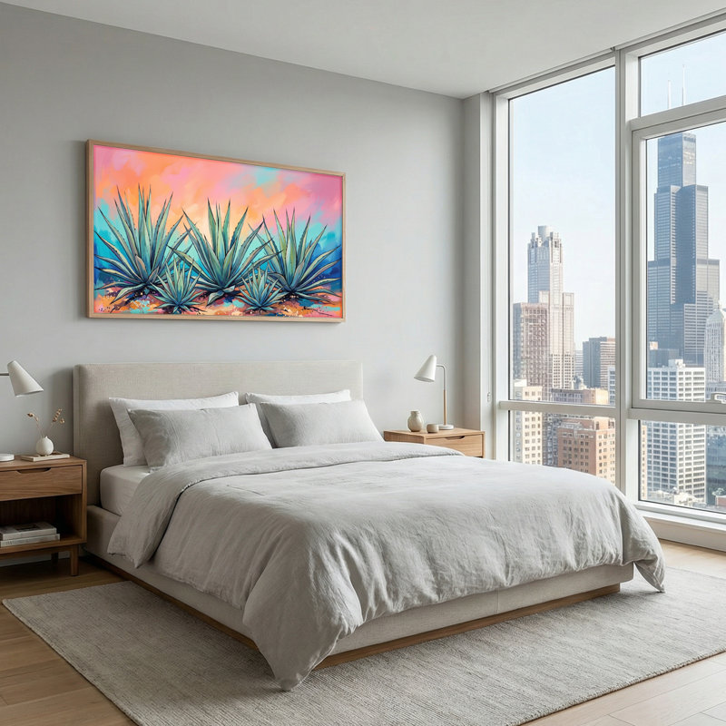 «Desert Plants», reproduction d'art sur toile, ensemble de 1, Naturel, 40“W x 20”H