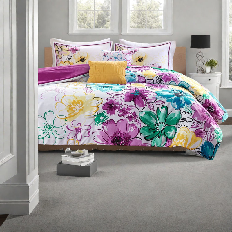 Soft Bedding Sets, Polyester Full Queen Floral Modern Bedroom Home