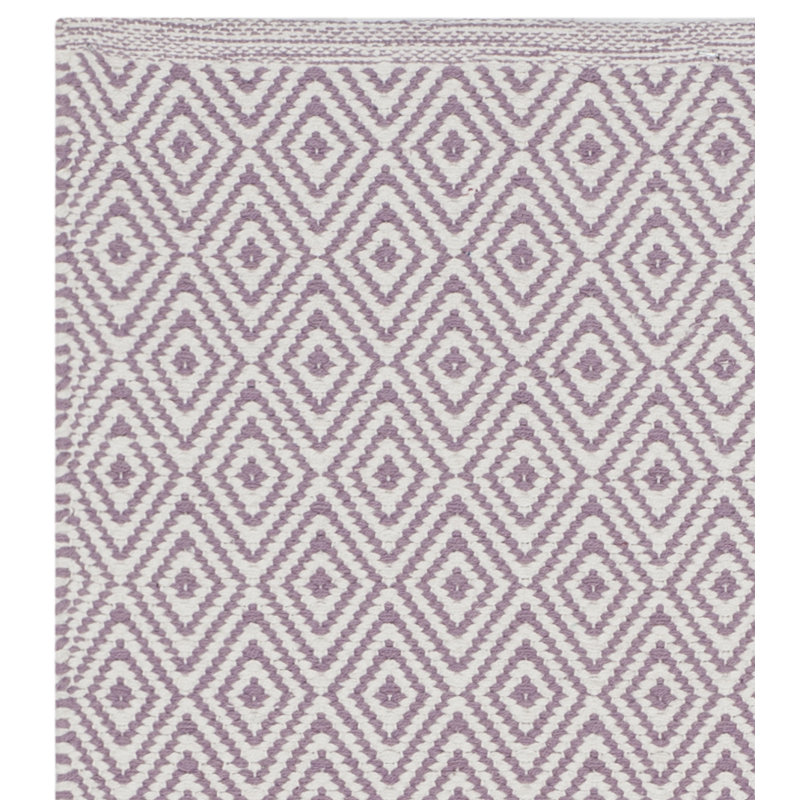 Akihiro Hand Woven Cotton Geometric Rug, Round 6'