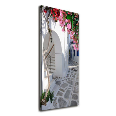Greek Village - Wrapped Canvas Print