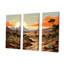 Cactus charme dans un paysage de montagne - ensemble d'art sur toile floral cactus-508493408-508493410