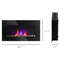 Electric Fireplace 28.5", 1500w, Black, Flame Effect, 7 Color , Contemporary Style