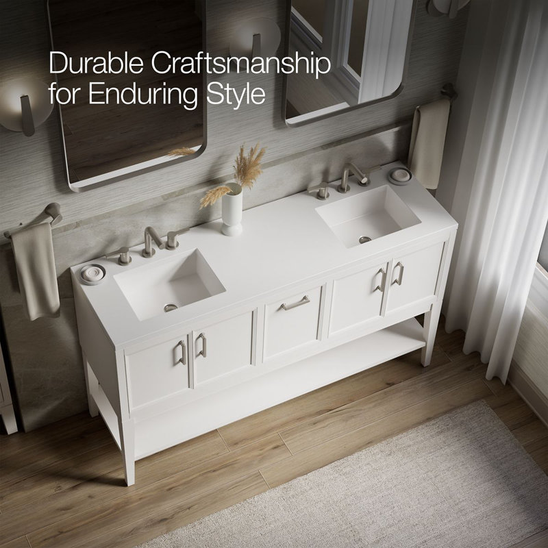Winnow 60-In Bathroom Vanity Set, White