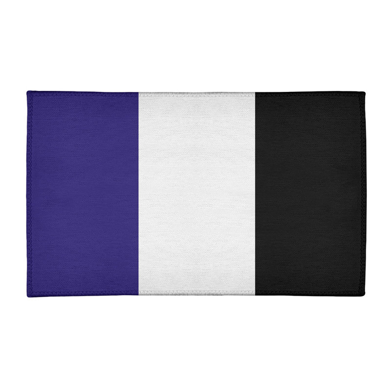 Tapis en poly à rayures de football baltimore, Rectangle 3 pi x 5 pi