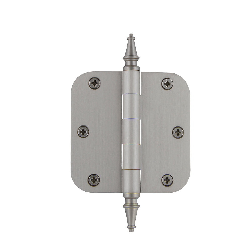 Nostalgic Warehouse 3.5" x 3.5" Steeple Tip Residential Hinge with 5/8" Radius Corners Nostalgic Warehouse 