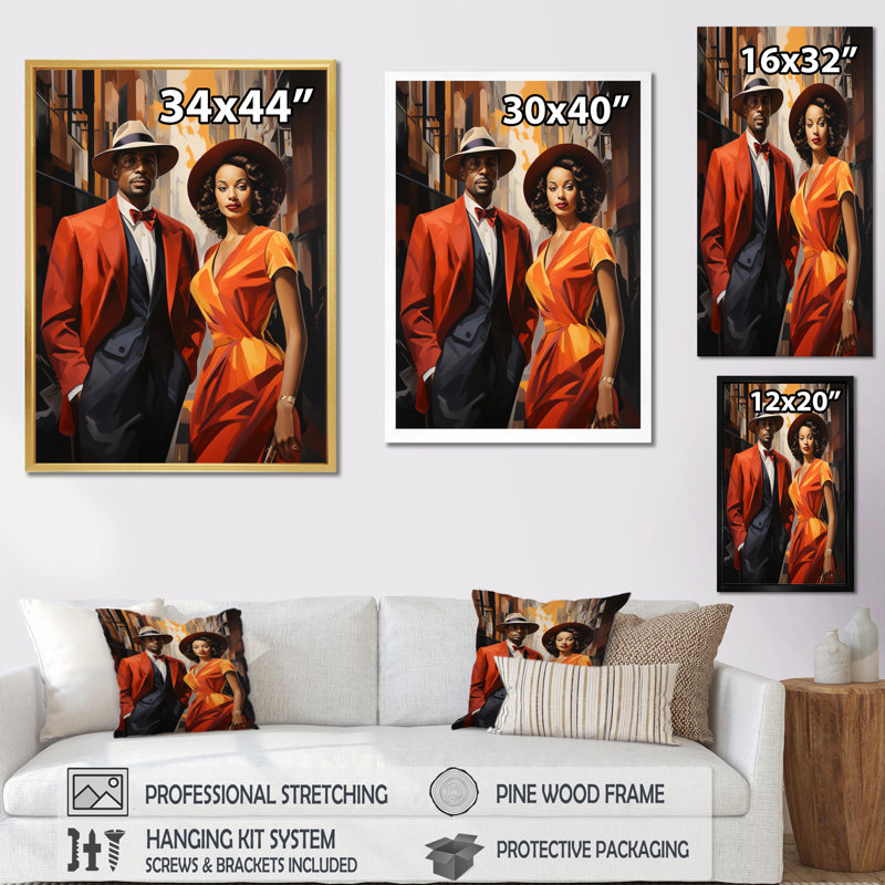 Harlem Renaissance Celebration II - Harlem Renaissance, impressions sur toile FDP72683, H 20 po x l 12 po x P 1 po, Blanc